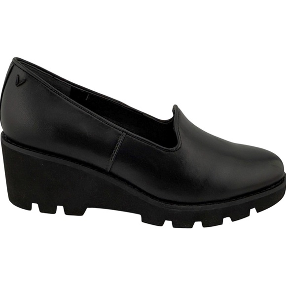 NEW VIONIC WILLA WEDGE SHOES IN BLACK LEATHER 11 - Picture 4 of 10